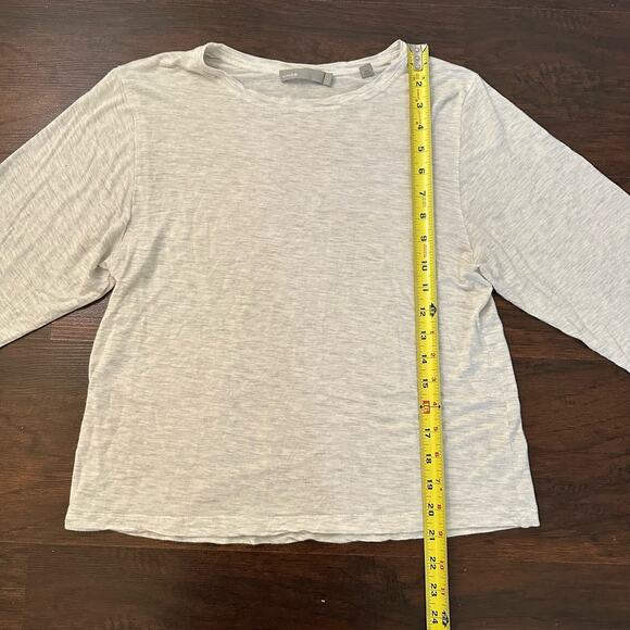 Vince. white & gray heather long sleeve top size S - Picture 9 of 12